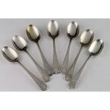 Seven Edinburgh silver Teaspoons hallmarked Hamilton & Inches 1897/1898. Weight 8ox approx