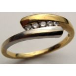 18ct Gold 5 stone Diamond Ring 0.14 carat weight size T weight 3.7 grams