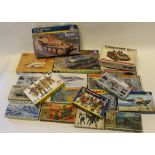 Italeri / Hasegawa / Bandai. Twenty-three boxed kits, military related, including Sturmgeschutz III,