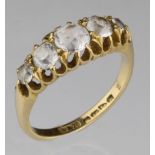 18ct Gold 5 stone Diamond Ring approx 0.70ct weight size N weight 4.1 grams