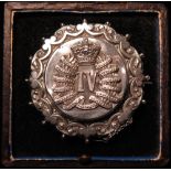 Sweetheart brooch/badge - silver IV Queen's Own Light Dragoons, hallmarked FN, Birmingham 1896.