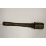 German WW2 stick grenade, the head, possibly original, shaft a replacement