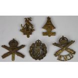 Badges - WW1 Royal Flying Corps, Machine Gun Corps, Royal Naval Division Machine Gun Bttn - RND