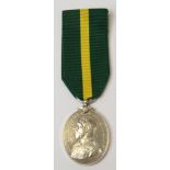 Territorial Force Efficiency Medal GV named 393 Sjt A G James R.E.Kent Yeo. GVF