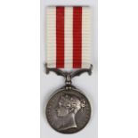 Indian Mutiny Medal (no bar) impressed 'Cha Hollis 82nd Regt'. (Prince of Wales Vols). Small edge