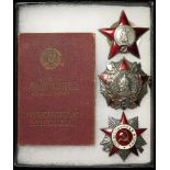 Soviet Group - Order of the Red Star numbered 599002 awarded 8/6/1944, Order of the Patriotic War