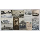 Germany, Military, WWI, 1930's & WWII, 11 cards inc. RP, Propaganda, Song Cards (Uboot & Tank),