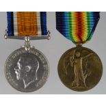 South Staffordshire Regt - BWM & Victory Medal to 30185 Pte J A Wilkes S.Staff R. Later served MGC