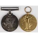 BWM & Victory Medal (2) - Lieut. L.C. Lowe R.N.V.R.