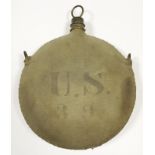 US 19th century Indian war soldiers water bottle stamped U.S 39 scarce item