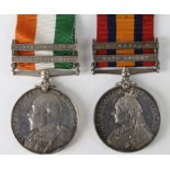QSA with bars CC/Tr and a KSA with bars SA01/SA02 to 786 Pte H Poulter KRRC. With copy medal