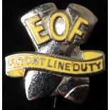 Badge - E.O.F. (poss. Elstow Ordnance Factory in Bedfordshire) No.l852 (WW2 period)