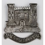 Suffolk Regt c1930's ? Indian Silver Servants Mess badge (5cm x 5.5cm)