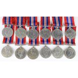 WW2 War Medals (12) with ribbons