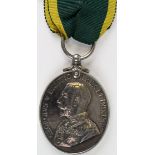 Territorial Efficiency Medal GV named 541428 Bndsmn W Ward Ayr Yeo. GVF