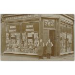 Pegrams, shopfront & staff, Derby Road, Bootle R/P   (1)