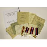 Group of family medals husband POW and wife ATS consisting of 1939-45 Star, Africa Star, War medal