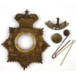 Suffolk '1/Suffolk' shoulder title and a Helmet Plate (no centre), plus 2x VC 1915 Suffolk