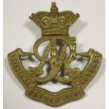 Badge Queens own Oxfordshire Hussars brass with lugs