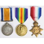 1915 Star Trio to 59383 Spr M J Cracknell RE. Victory medal stained to reverse (3)