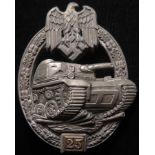 German WW2 Tank Assault '25' badge