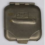 Trench Art - an interesting Vesta Case believed to commemorate the German Submarine U118 that