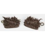 West African Regiment officers bronze collars pair (2)