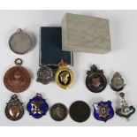 Selection of various military related lapel badges, sweethearts, medallions etc, some silver (approx