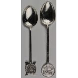 Chinese silver spoons (2) - comprising Shanghai Scottish marked "Sterling" and H.K.F.C. marked