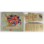 Silks collection 100+ loose and album part filled J Wix British Empire Flags, some Printed In USA.