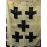 WW2 unusual flag, possibly naval, 60x43 inches, some age wear.