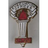 Badge - Evacuation Officer A.R.D.C. (WW2 period)