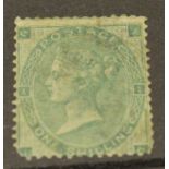 GB - 1862 1s Plate 1, SG.90, mint large part original gum, blunt lower corners, cat £3200