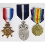 1915 Star to 80512 Dvr T Rose RE, Victory Medal to 131799 Gnr G Nicholls RA, and silver hallmarked