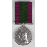 Afghanistan Medal 1881 engraved Lieut T W Stansfeld 14/9th Bde RA. Born 29/5/1854, Lieut Sept