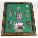 Suffolk Regt medals attributed to 5832696 Pte J Leah. 1939-45 Star, Burma Star, Defence & War