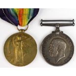 BWM & Victory Medal to 10552 Pte Frederick Thomas Whipp Essex Regt. Killed In Action 2/12/1917