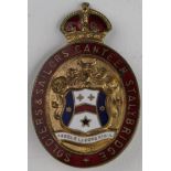 Stalybridge Soldiers & Sailors Canteen badge. Maker - Thos. Fattorini, Bolton (WW1 period)