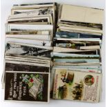 Box of mainly older postcards inc topographical and subjects (qty)