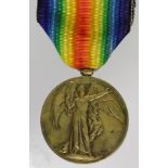 WW1 Victory Medal named 2249 Pte P Nunn Cambridge Regt. Percy Nunn was Killed In Action with the 1st