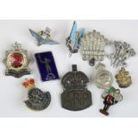 Lapel and sweetheart badges collection of twelve