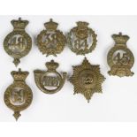 Glengarry badges inc No 45 Nottinghamshire, No 38, No 84, No 29, No 105, No 48 Northamptonshire,