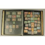 British Commonwealth range in old black page album, mint & used range inc better (qty)