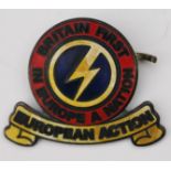 British Union of Fascists post war pin badge