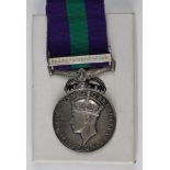 GSM GVI with Palestine 1945-38 clasp, named to Sister M F Lorch Q.A.I.M.N.S. (surname corrected),