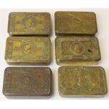 WW1 Princess Mary 1914 Tins (empty) (x6)