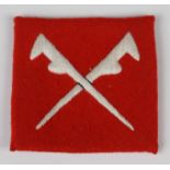 Badge - Waziristan District WW2 embroidered formation sign badge