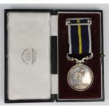 Royal Humane Society Medal in silver, in fitted Elkington case. Named Lieut Arthur Marsden RN 25th