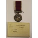 Regular Army LSGC Medal GVI named 5100065 W.O.CL.2. W Kirkham R.War.R., with named box of issue. EF