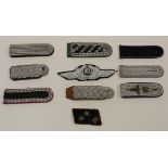 German WW2 Shoulder Boards inc Medical, Fire, Police (10 items)